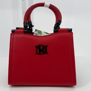 BADGLEY MISCHKA - Red Handbag with Braided Handles
